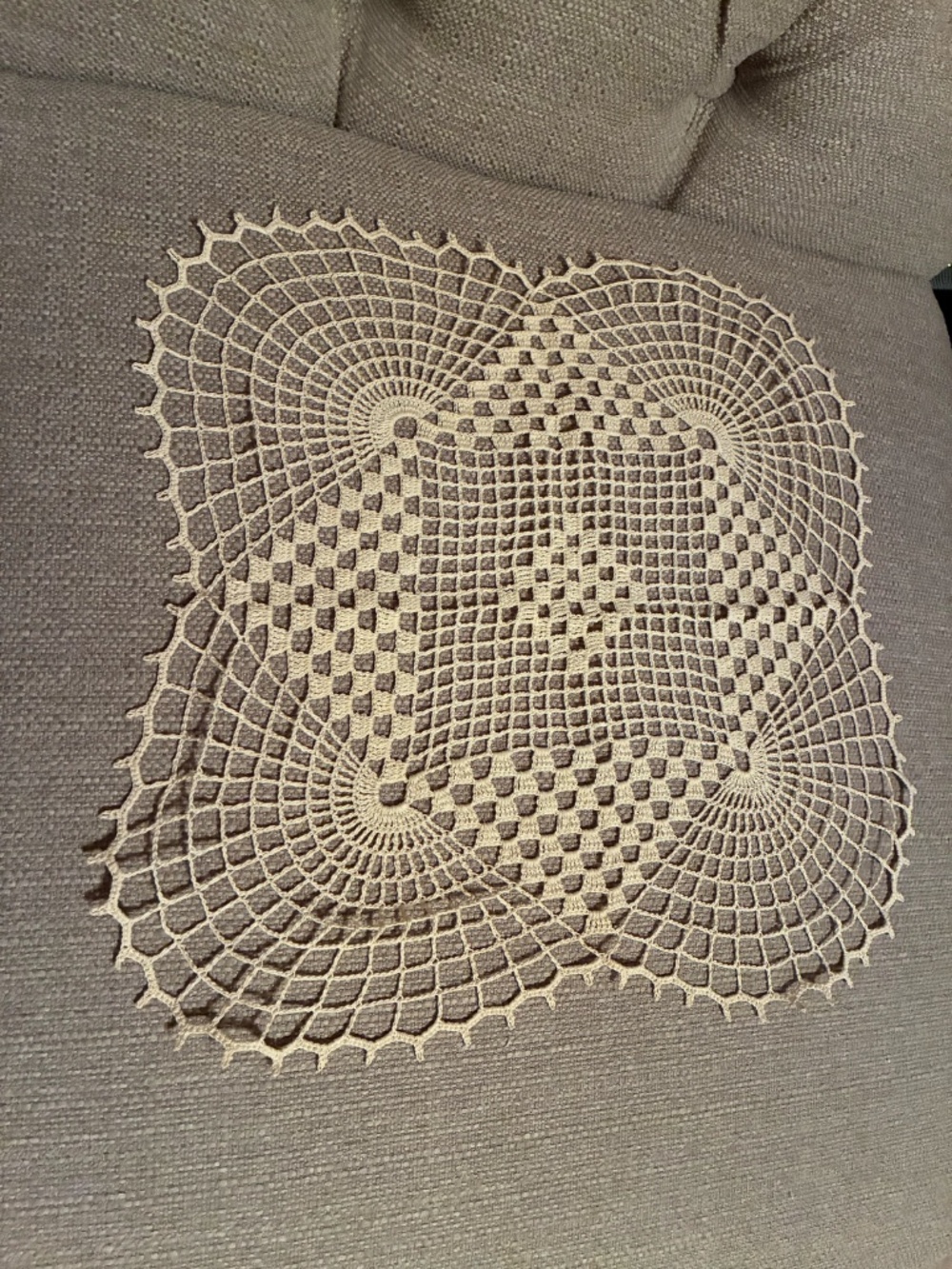 Vintage hand crocheted doily